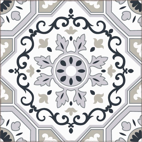 Round Vinyl Floor runner& Chair Mats That Looks Like Tiles VMAT