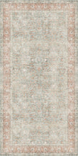 Load image into Gallery viewer, Decorative rug with a floral pattern on a beige background