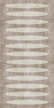 Load image into Gallery viewer, Patterned fabric with alternating light and dark brown oval shapes on a beige background