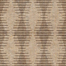 Load image into Gallery viewer, Textured fabric with a pattern of horizontal stripes in beige and brown tones.