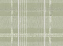 Load image into Gallery viewer, Plaid pattern with green and white lines on a textured background