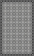 Load image into Gallery viewer, Black and white tile patterned desk mat with intricate design