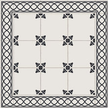 Load image into Gallery viewer, black and white tile design placemats