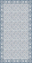 Load image into Gallery viewer, Light blue color vinyl mat design inspired by Spanish floor tiles - area mat