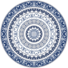 Load image into Gallery viewer, Blue round placemat