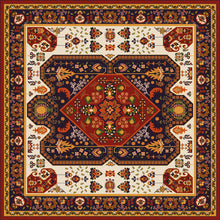 Load image into Gallery viewer, Red vinyl mat inspired by authenticate Persian rug - sample