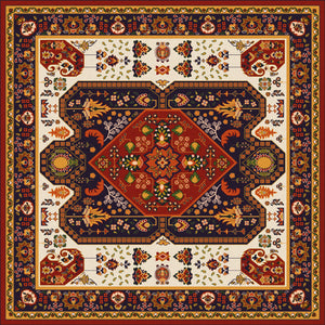 Red vinyl mat inspired by authenticate Persian rug - sample