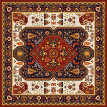 Load image into Gallery viewer, Red vinyl mat inspired by authenticate Persian rug - sample