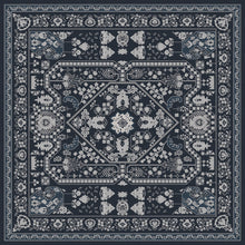 Load image into Gallery viewer, Grey vinyl mat inspired by authenticate Persian rug - sample
