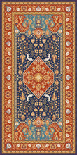 Load image into Gallery viewer, Orange vinyl mat inspired by authenticate Persian rug - area rug