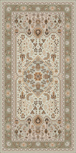 Load image into Gallery viewer, Beige vinyl mat inspired by authenticate Persian rug -  area rug
