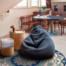 Load image into Gallery viewer, Mandala style Turquoise color vinyl mat under a pouf