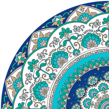 Load image into Gallery viewer, Mandala style Turquoise color vinyl mat sample