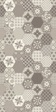 Load image into Gallery viewer, Beige patchwork vinyl mat design -area rug 3'x5'