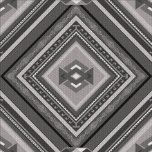 Load image into Gallery viewer, Grey vinyl mat Inspired by authenticate ethnic rugs - small sample