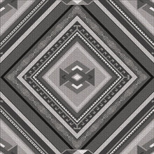 Load image into Gallery viewer, Grey vinyl mat Inspired by authenticate ethnic rugs - small sample