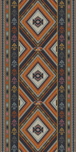 Load image into Gallery viewer, Orange vinyl mat Inspired by authenticate ethnic rugs - area rug 3&#39;x5&#39;
