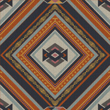 Load image into Gallery viewer, Orange vinyl mat Inspired by authenticate ethnic rugs - small sample