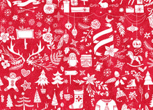 Load image into Gallery viewer, Red stylish Christmas placemat