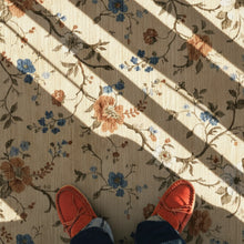 Load image into Gallery viewer, Red shoes on a floral-patterned carpet

