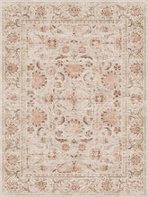 Load image into Gallery viewer, Decorative floral rug with intricate patterns on a beige background
