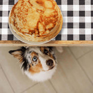 Pancake served on a Buffalo design stain resistant placemat