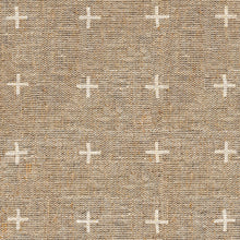 Load image into Gallery viewer, Textured beige fabric with white cross pattern
