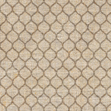 Load image into Gallery viewer, Textured fabric with a geometric pattern in beige and brown tones.
