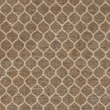 Load image into Gallery viewer, Textured fabric pattern with a geometric design in brown and beige tones.
