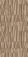 Patterned rug with brown and beige stripes on a textured background