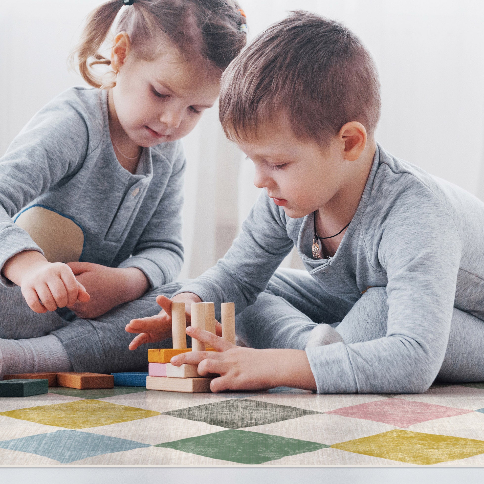 CreativeDrugStore × Wasted Youth Rug mat Machine Washable 6.6'x9.8' Kids Educational Playmat Rug