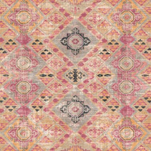 Load image into Gallery viewer, Patterned fabric with geometric design in pink, orange, and gray.
