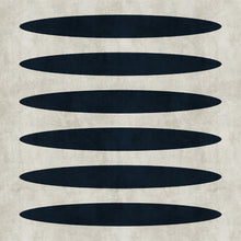 Load image into Gallery viewer, Pattern of black oval shapes on a beige background
