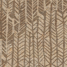Load image into Gallery viewer, Textured fabric pattern with a zigzag design in brown and beige tones.

