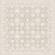 Load image into Gallery viewer, Decorative beige and white patterned rug

