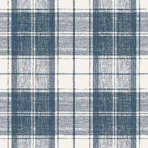 Plaid pattern with blue and gray colors on a white background