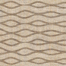Load image into Gallery viewer, Textured fabric pattern with wavy lines in beige and brown tones
