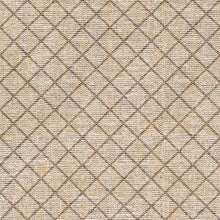 Load image into Gallery viewer, Textured fabric pattern with a diamond lattice design in beige and brown tones.
