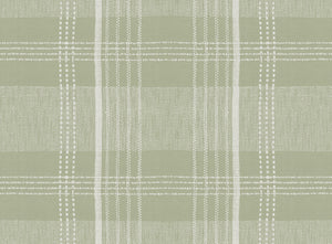 Plaid pattern with green and white lines on a textured background