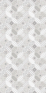 grey patchwork vinyl mat area rug 3'x5'