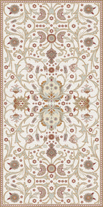 Traditional floral design vinyl mat