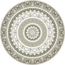 Load image into Gallery viewer, Mandala style round green color pvc mat area rug
