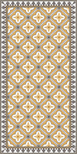 Load image into Gallery viewer, Golden color vinyl mat design inspired by Spanish floor tiles - area mat 3'x5'
