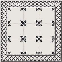 Load image into Gallery viewer, black and white tile design placemats
