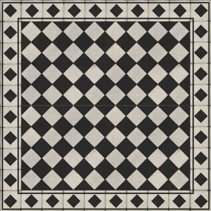 Paris floor tile vinyl mat