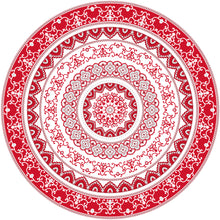 Load image into Gallery viewer, Red round placemat
