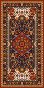 Red  vinyl mat inspired by authenticate Persian rug -  area rug