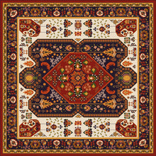 Load image into Gallery viewer, Red vinyl mat inspired by authenticate Persian rug - sample
