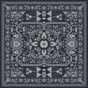 Grey vinyl mat inspired by authenticate Persian rug - sample