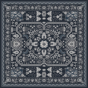 Grey vinyl mat inspired by authenticate Persian rug - sample